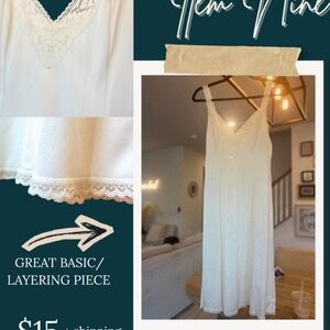 Vanity Fair Cream Lace Slip